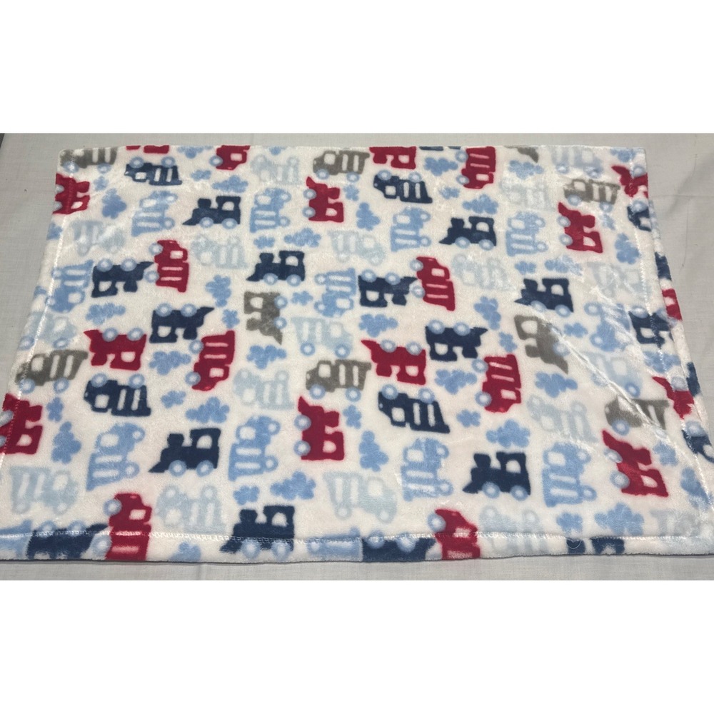 Baby Starters All Over Trains & Dump Trucks Baby Blanket 40x30" Soft plush